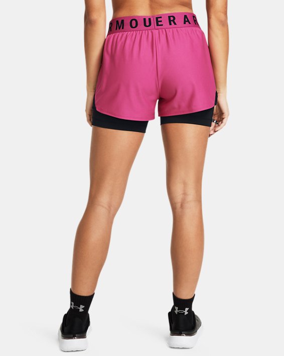 Women's UA Play Up 2-in-1 Shorts in Pink image number 1